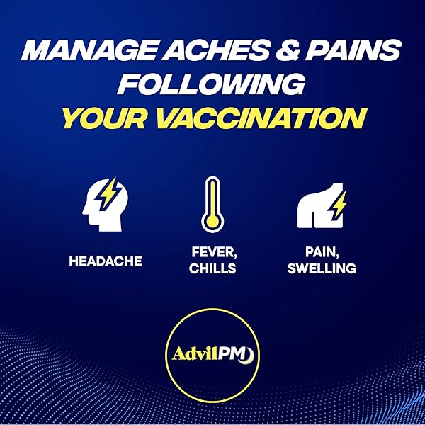 ADVIL PM PAIN RELIEVER AND NIGHTTIME SLEEP AID, PAIN MEDICINE WITH IBUPROFEN FOR PAIN RELIEF AND DIPHENHYDRAMINE CITRATE FOR A SLEEP AID – 50X2 COATED CAPLETS