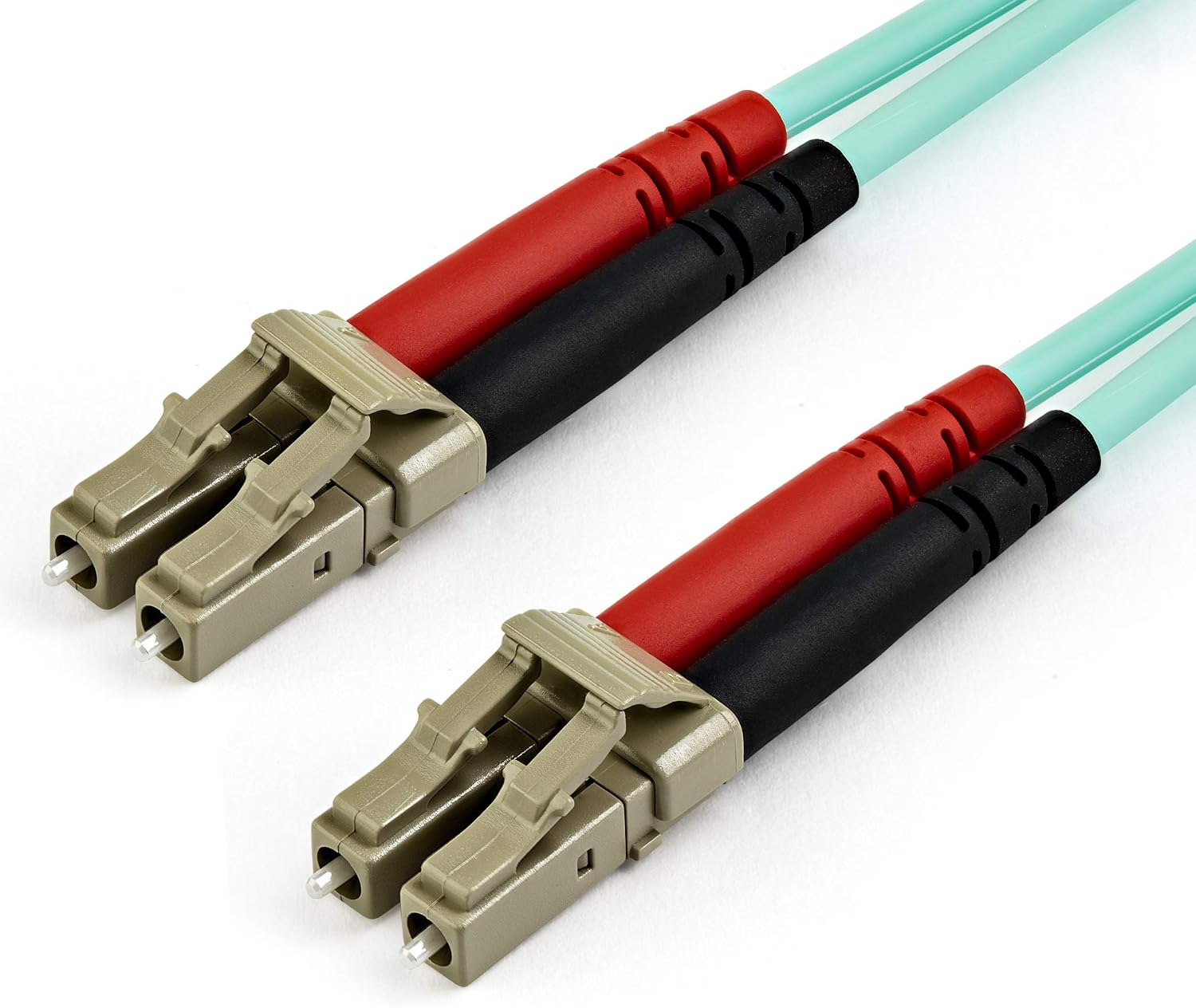 StarTech.com 15m (50ft) LC/UPC to LC/UPC OM4 Multimode Fiber Optic Cable, 50/125µm LOMMF/VCSEL Zipcord Fiber, 100G Networks