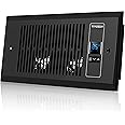 VIVOSUN Quiet Register Booster Fan, Smart Register Vent with Thermostat Control, Fits 4”×10” Register Holes, Heating Cooling AC Vent Fan, Black