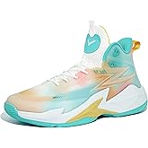 Women's Men's Basketball Shoes Fashion Volleyball Sneakers Breathable Comfortable Non Slip Lace Up Sport Outdoor Shoe Green Size 6