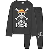 One Piece Pajama Set for Boys, Teens, Loungewear with Long Sleeve Top and PJ Pants, Sleepwear PJs, Anime Gifts for Boys