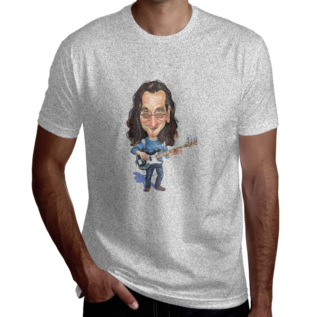 Ronghao Combed Rush Geddy Lee Tee Stylish T Shirts Black