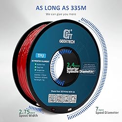 Geeetech 95A TPU Filament 1.75mm, Soft Flexible