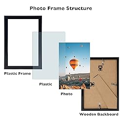 JCJMY 6x8 Picture Frame Black for Wall Hanging or