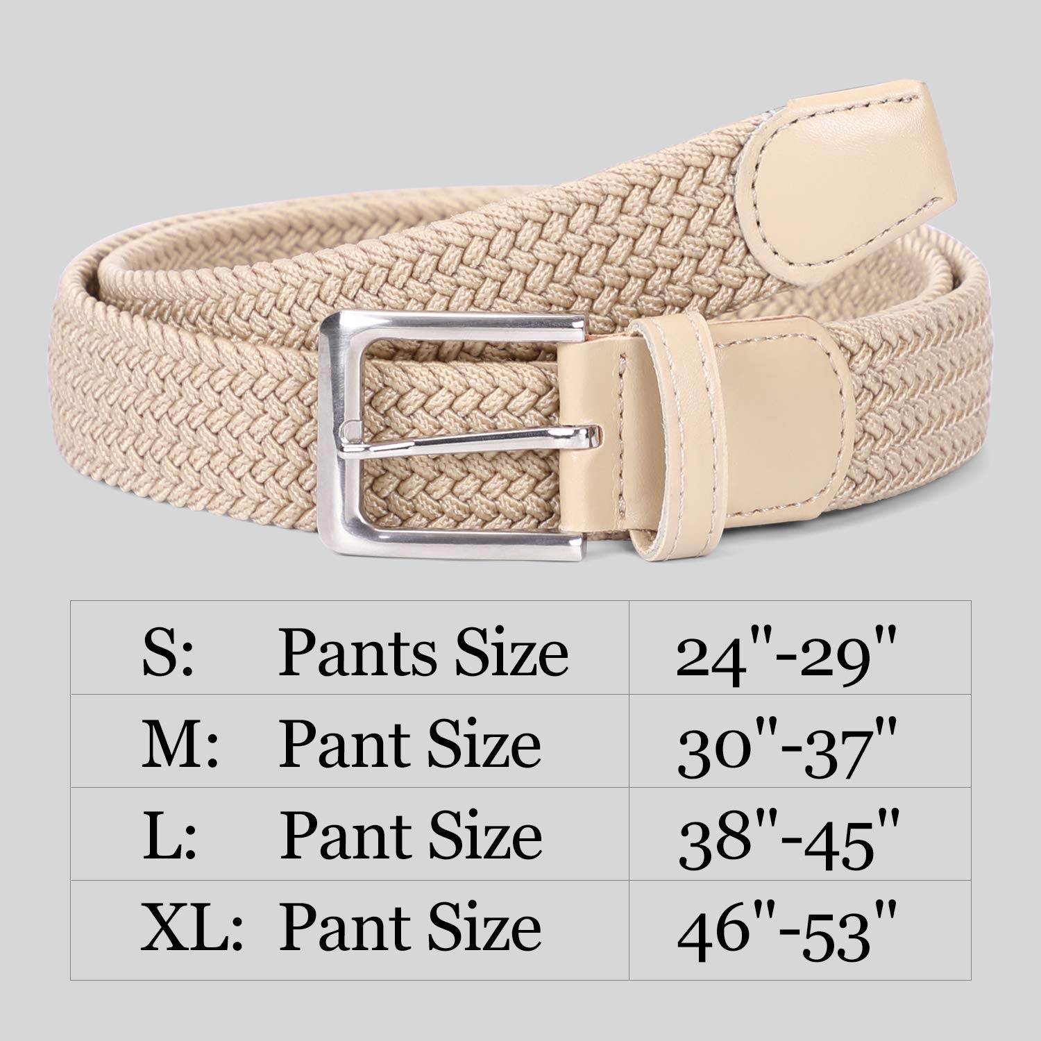 Braided Elastic Belt for Men/Women/Junior,Canvas Stretch Fabric Woven Stretch Multicolored Braided Belts by Whippy