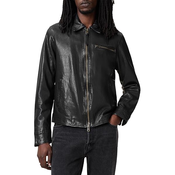 【新品】ALLSAINTS EROL JACKET レザージャケット AllSaints Men's Erol Leather Jacket, Black at Amazon Men's