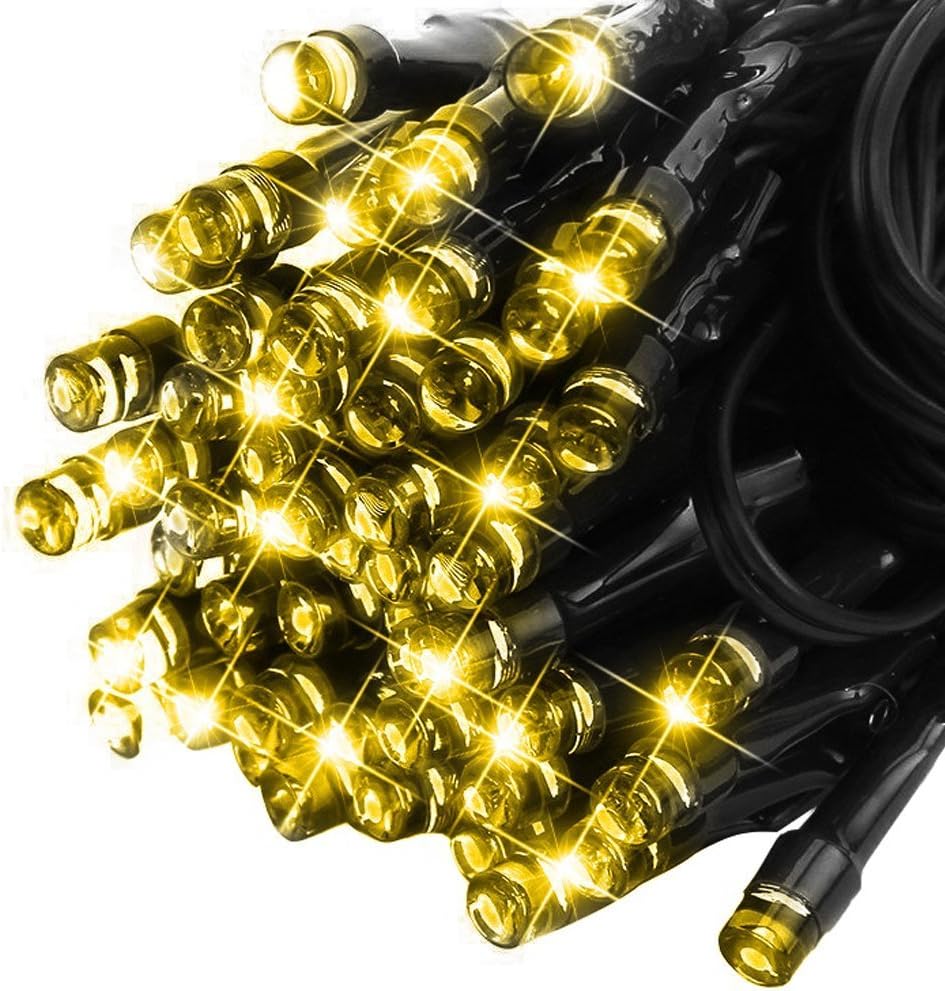 Solar Christmas Lights,40ft 100 LED Solar Powered Waterproof Starry Fairy Outdoor String Lights for Garden,Christmas Party, Xmas Tree Warm White by Dupad Story