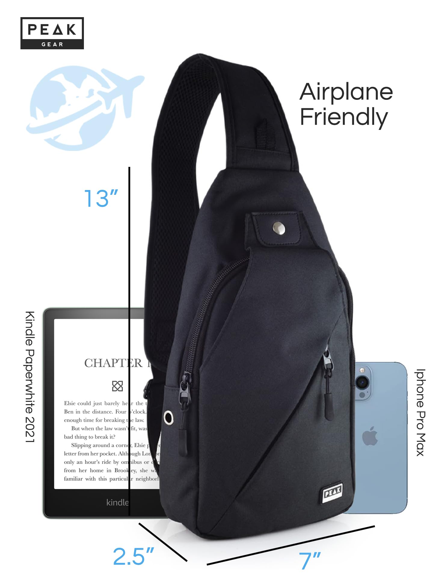 Peak Gear Sling Compact Crossbody Backpack and Day Bag. Lifetime Lost