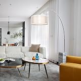 FRIDEKO HOME 2 Tier Light Shade Ceiling Lamp 30cm White Drum Shade view 3