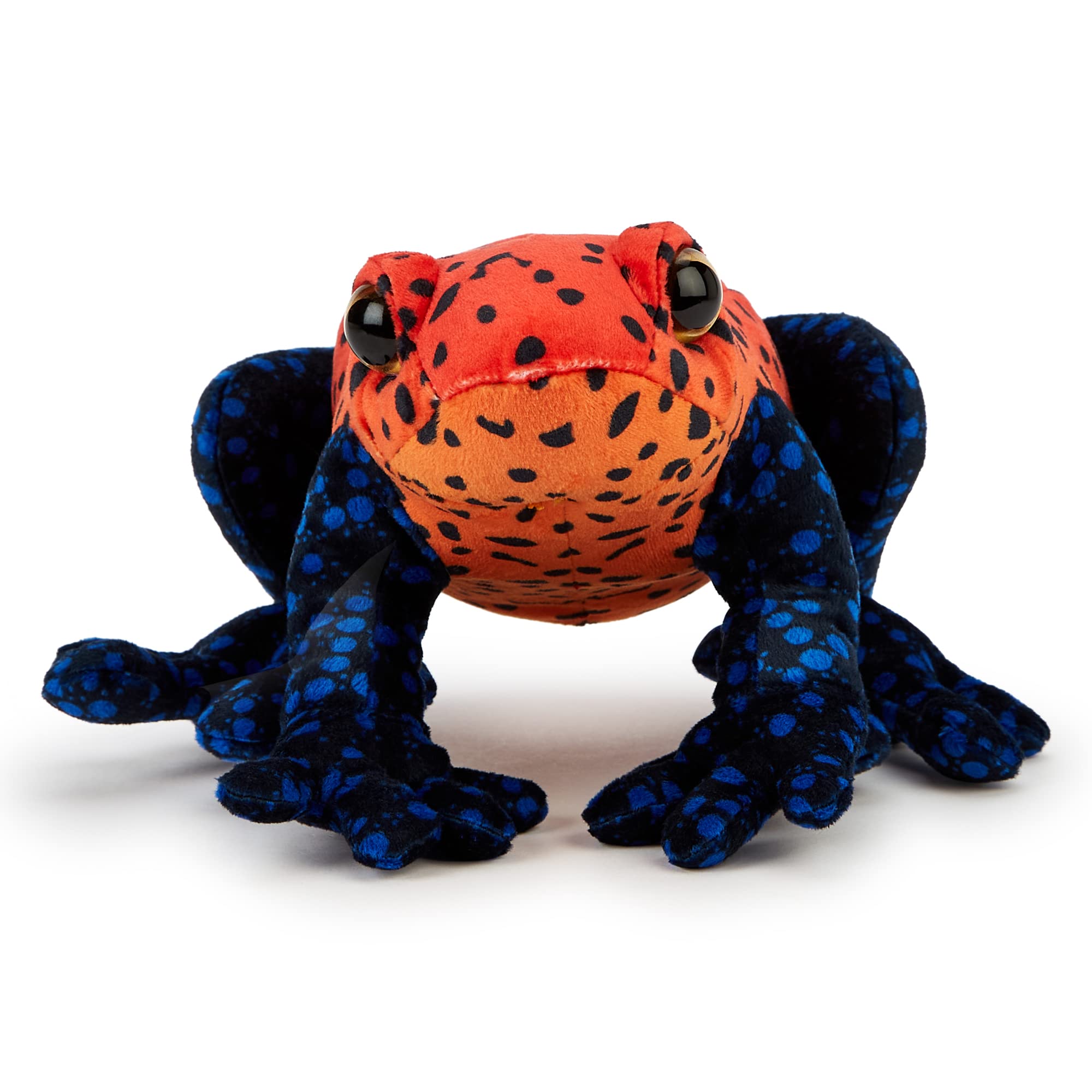 Zappi Co 100% Recycled Plush Poison Dart Frog Strawberry Red/Black Toy (21cm Length) Stuffed Soft Cuddly Eco Friendly Animals Collection for Newborns – Lifelike & Realistic — image 1