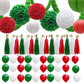 Amazon Com Tissue Paper Flowers Sacow Christmas Flowers Ball