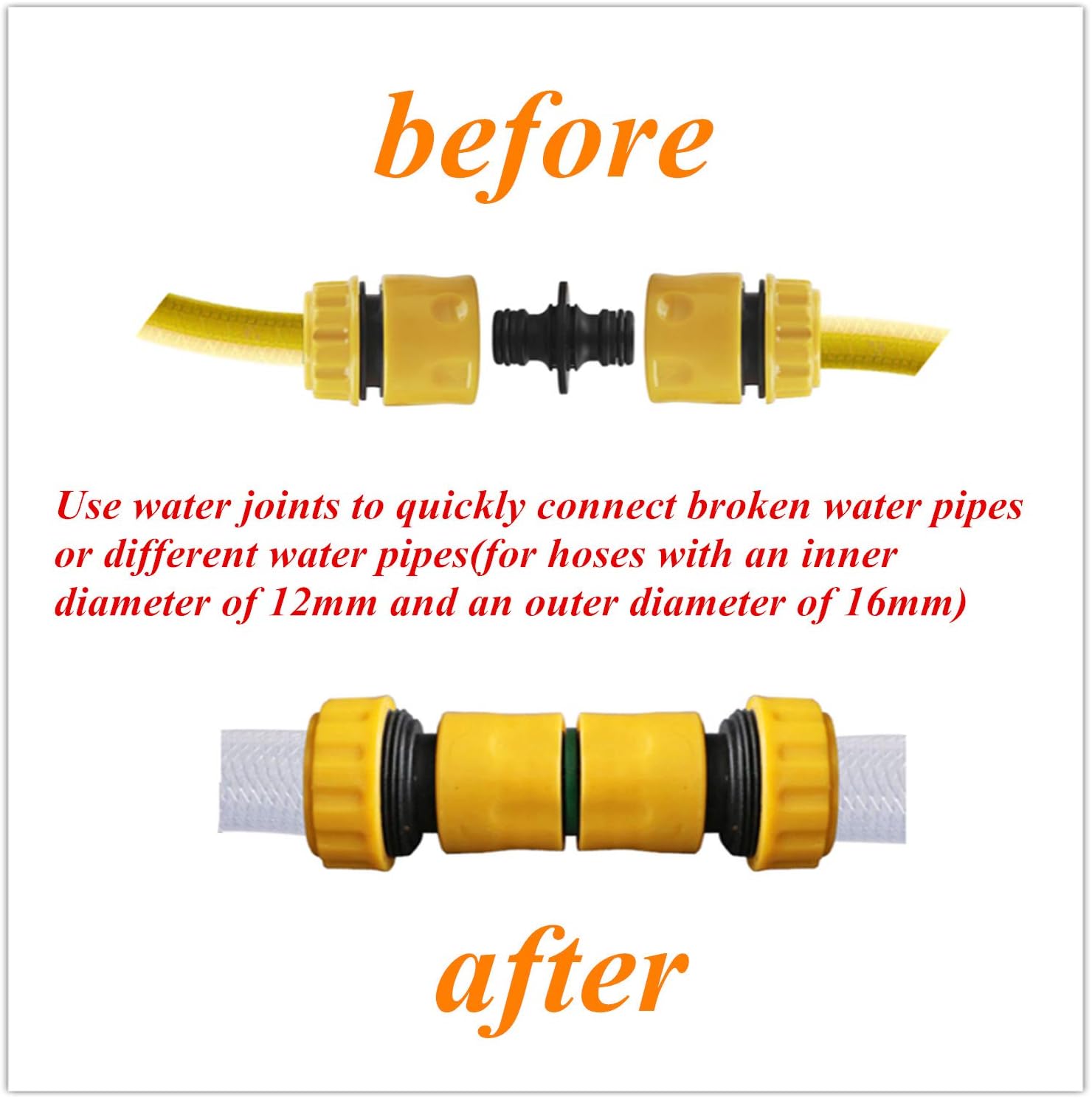 Chudian 20 Pieces Garden Hose Connector Set, Plastic Tap Connector Hose