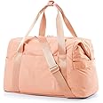 BAGSMART BAGSMART Gym Bag for Women, Carry on Weekender Overnight Bag, Travel Duffel Bags with Trolley Sleeve, Personal Item Travel Bag Tote Bag Workout Dance Bag, Orange-34L