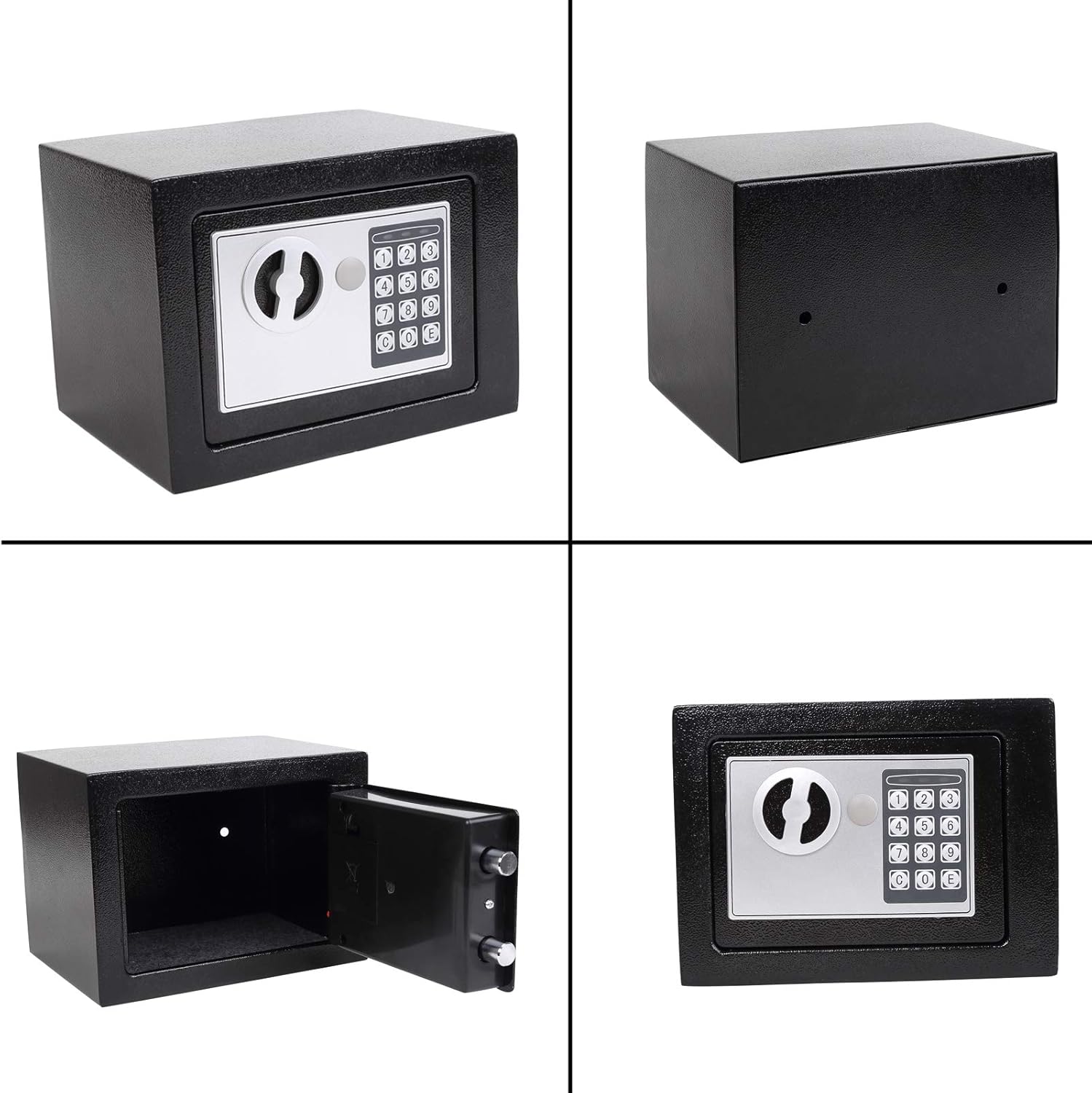 Yuanshikj Electronic Deluxe Digital Security Safe Box Keypad Lock Home Office Hotel Business Jewelry Gun Cash Use Storage money (Black 1) - - 