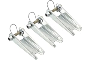 PATIKIL 2 Inch Hook Safety Latch Kit, 3 Pack Metal Towing Hitch Replacement for Clevis Hook Trailer, Silver