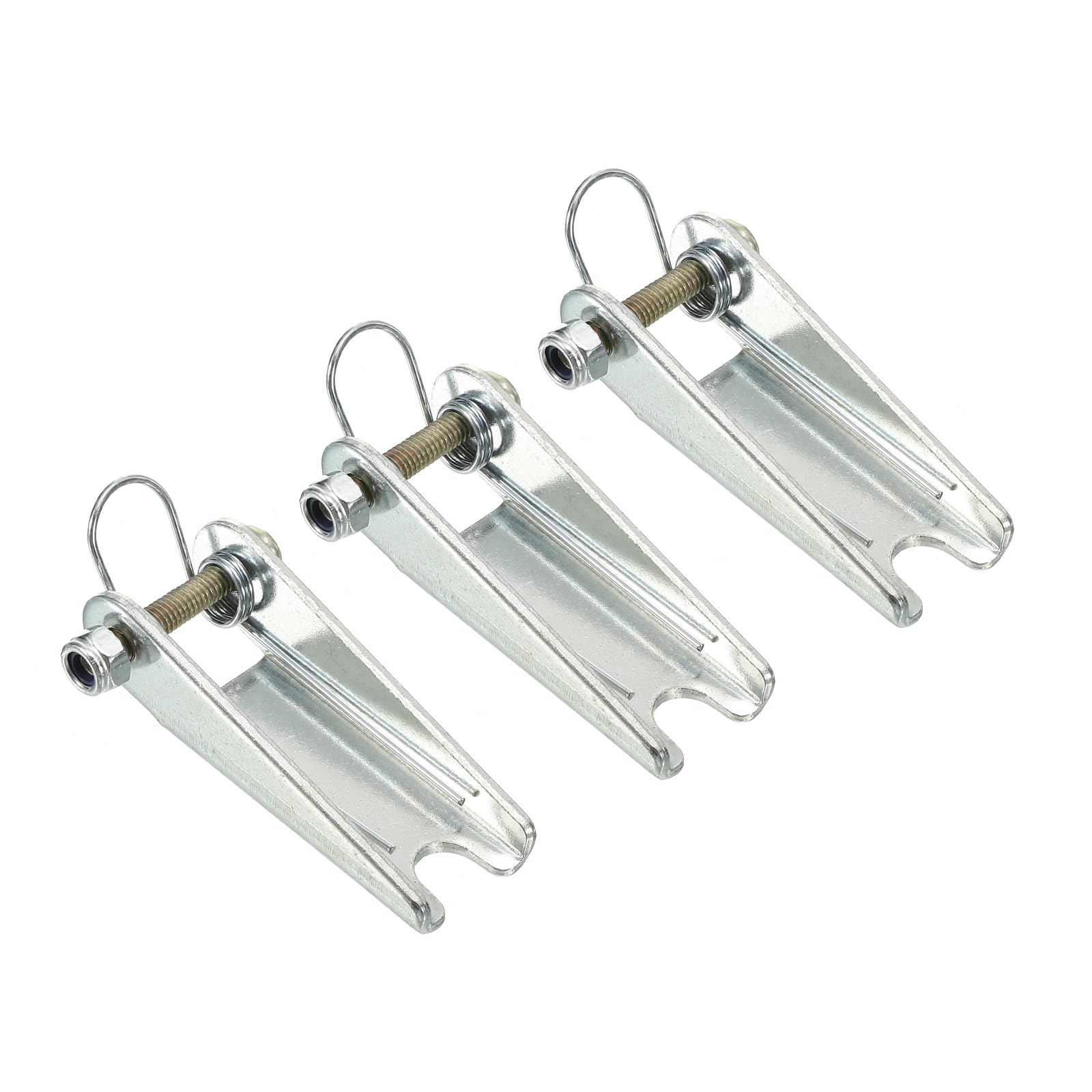 PATIKIL 2 Inch Hook Safety Latch Kit, 3 Pack Metal Towing Hitch Replacement for Clevis Hook Trailer, Silver