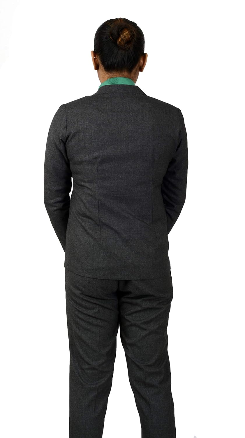 women's formal suit charcoal grey