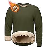 G Gradual Sherpa Lined Sweatshirts for Men Fleece Crewneck Sweatshirt Pullover Warm Shirts for Winter