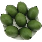 Gresorth 8 Pcs Fake Limes Artificial Green Lemon Faux Limes Decoration | Artificial Fruit That Look Real, Realistic Lemons Display, Faux Fruit Bowl Filler, Home Kitchen Party Props