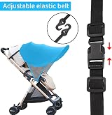 Esteopt Pram Sun Shade Cover UPF50+ Universal Baby Stroller Sunshade Blue view 4