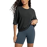 ODODOS Modal Soft Short Sleeve T-Shirts for Women Oversized Crew Neck Tee Relaxed Pullover Tops