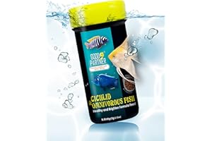 GOOD PARTNER Purify Series for Cichlid Fish Food, Floating pellets, Nutritionally Balanced Professional Formula, Color Enhancing, All Natural Ingredients, Small Granule, 2.12 oz (Pack of 1)