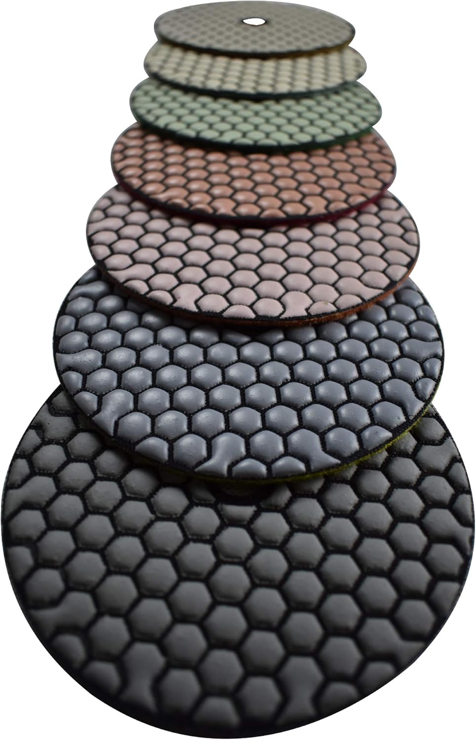 shoe bite protector pad on Power Hand Tools Konfor Dry Diamond 5 Inch Polishing Pads Pack Of 7 Best Value For Granite Marble Travertine Concrete Quartz Terrazzo Renew Power Tools