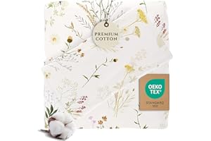 Pobi Baby - Premium Twin Fitted Sheet, Flat Sheet with Pillow case - Ultra-Soft Cotton Blend, Stylish Floral Pattern, Deep Po