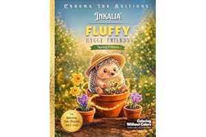 Inky Doodle Day: Fluffy Hygge Friends 2. Cozy and Cute Hygge Patterns Ink Tracing Coloring Book: Little Fuzzy Animals in Simp