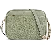 VIMUTI Crossbody Bags for Women, Vegan Leather Crossbody Purse Embossed Design Womens Purses Shoulder Handbags with Strap