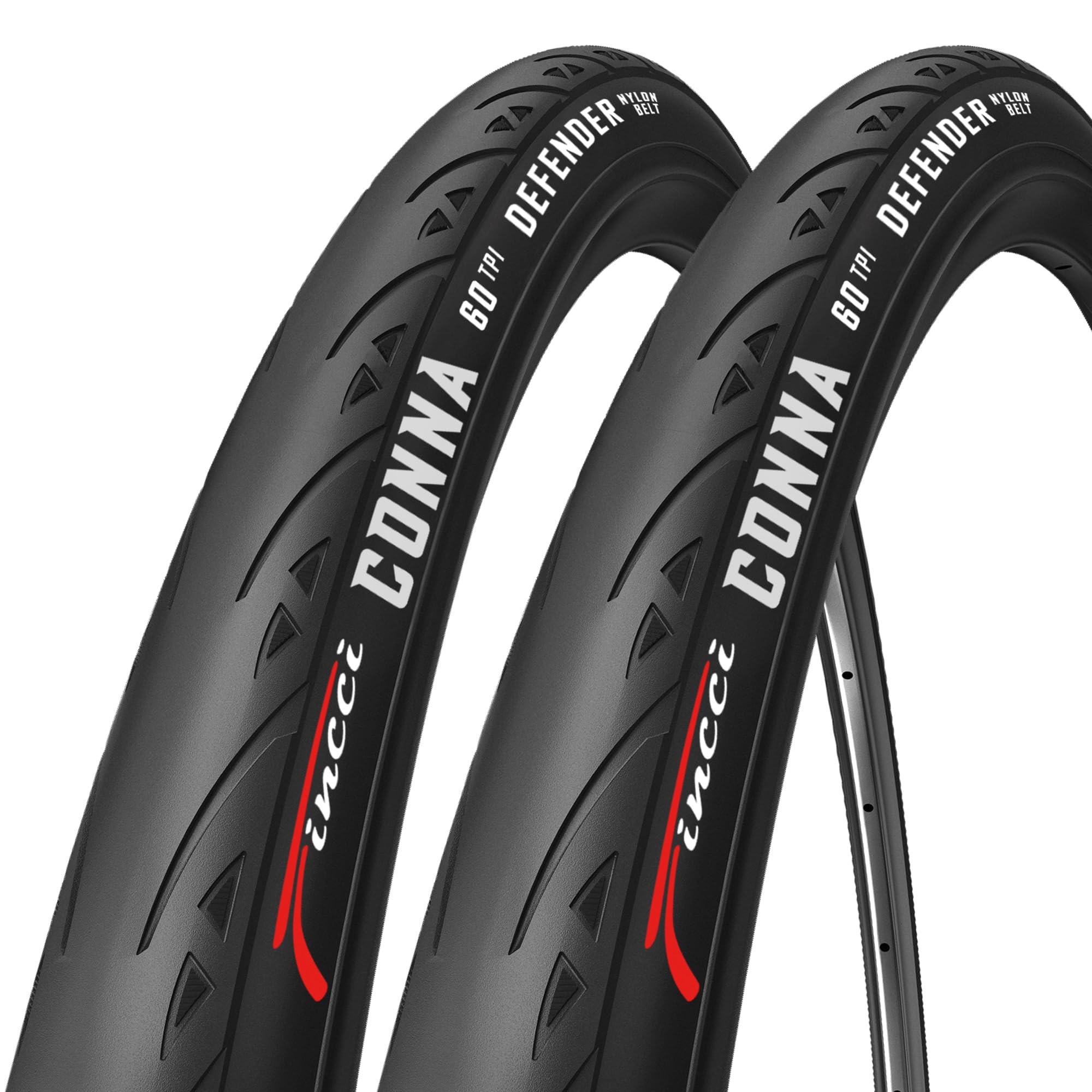 Fincci Road Bike 700x23c Tyres - Pair Slick 700c Tyres, 28 inch 23-622 with 1mm Nylon Protection 60 TPI, Durable Turbo Trainer Tyre for Race, Gravel, Carrera and Touring Bicycles