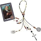 St Benedict Medals and St Christopher Medal for Car with Saint Benedict Prayer Cards,St Benedict Crucifix Catholic Gift Set for New Home Door Hanger Decor,Medalla De San Benito,Escapularios Catolicos