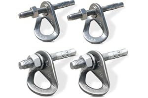 YZTONGPAO 304 Stainless Steel Climbing Anchor Bolt, 25-30KN Rock Climbing Bolt Hanger, M10 and M12 Climb Fastening Bolt Safe Fixed Point, 4 Set Rock Climbing Holds