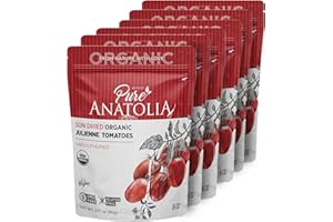 BOYRAZ PURE ANATOLIA Pure Anatolia Organic Sun Dried Tomatoes Julienne Cut - Sundried Tomato, No Sugar Added, USDA Certified, No Preservatives, Kosher & Halal, Pack of 6