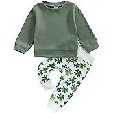 Sasaerucure Infant Toddler Baby Boy Halloween Outfits Long Sleeve Shirts Pumpkin Sweatshirt with Pants 2Pcs Winter Clothes