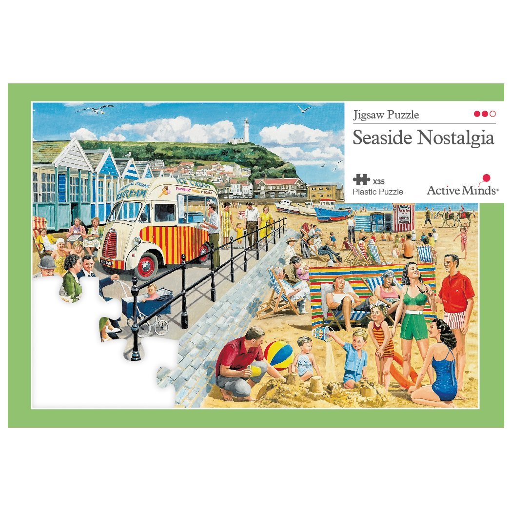 Active Minds Seaside Nostalgia 35 Piece Jigsaw Puzzle Specialist Alzheimer's / Dementia