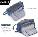 EASTHILL Large Pencil Case 21x11x8.5 cm Double Zip Blue High Capacity Storage view 3