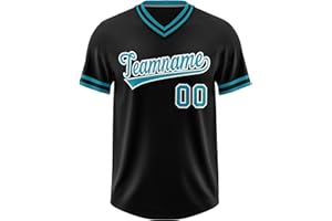 Custom V-Neck Baseball Jersey Pullover Sports Shirt Personalized Stitched Name Number for Men Women Youth