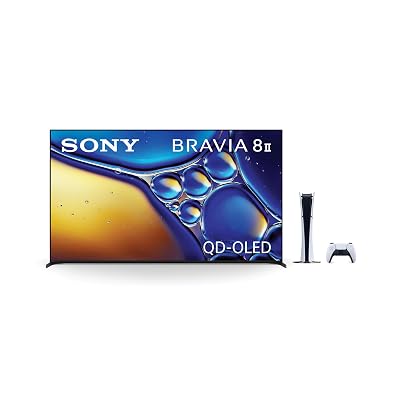 Sony BRAVIA 8 II 55 Inch 4K QD OLED Smart TV (K-55XR80M2, 2025 Model) with PlayStation 5 Digital Edition Slim Console Bundle