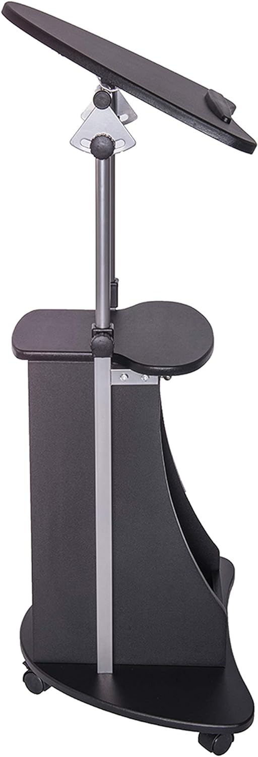 Techni Mobili Sit-to-Stand Mobile Medical Laptop Computer Cart, Black: Furniture & Decor
