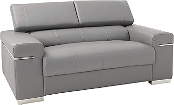 Amazon Com J And M Furniture Soho Loveseat In Grey Leather