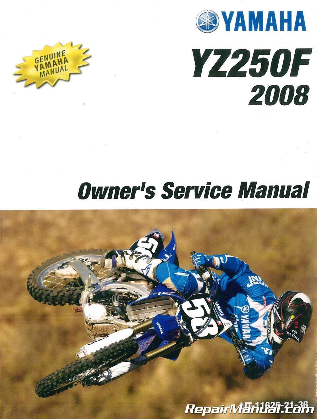 LIT-11626-21-36 2008 Yamaha YZ250FX Motorcycle Owners Service Manual  Paperback – 2004