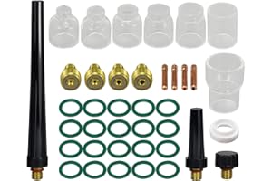 RIVERWELD TIG Gas Lens Collet Bodies 13N 45V Series Quartz Nozzle Clear Glass Cups 10# 16.0mm & 12# 20.0mm 4# ~ 8# 53N Series