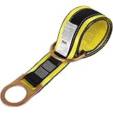 TRSMIMA Safety Strap Fall Protection - 3ft 4ft 6ft Cross Arm Strap Anchor Strap Anchorage Lanyard D Ring for Safety Harness