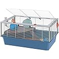 Ferplast Cage for Hamsters, Small Rodents CRICETI 15 Two-Storey Hamster Cage, Accessories Included, White Painted Metal with