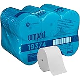 Compact Coreless 1-Ply Recycled Toilet Paper by GP PRO (Georgia-Pacific), 19374, 3,000 Sheets Per Roll, 18 Rolls Per Case