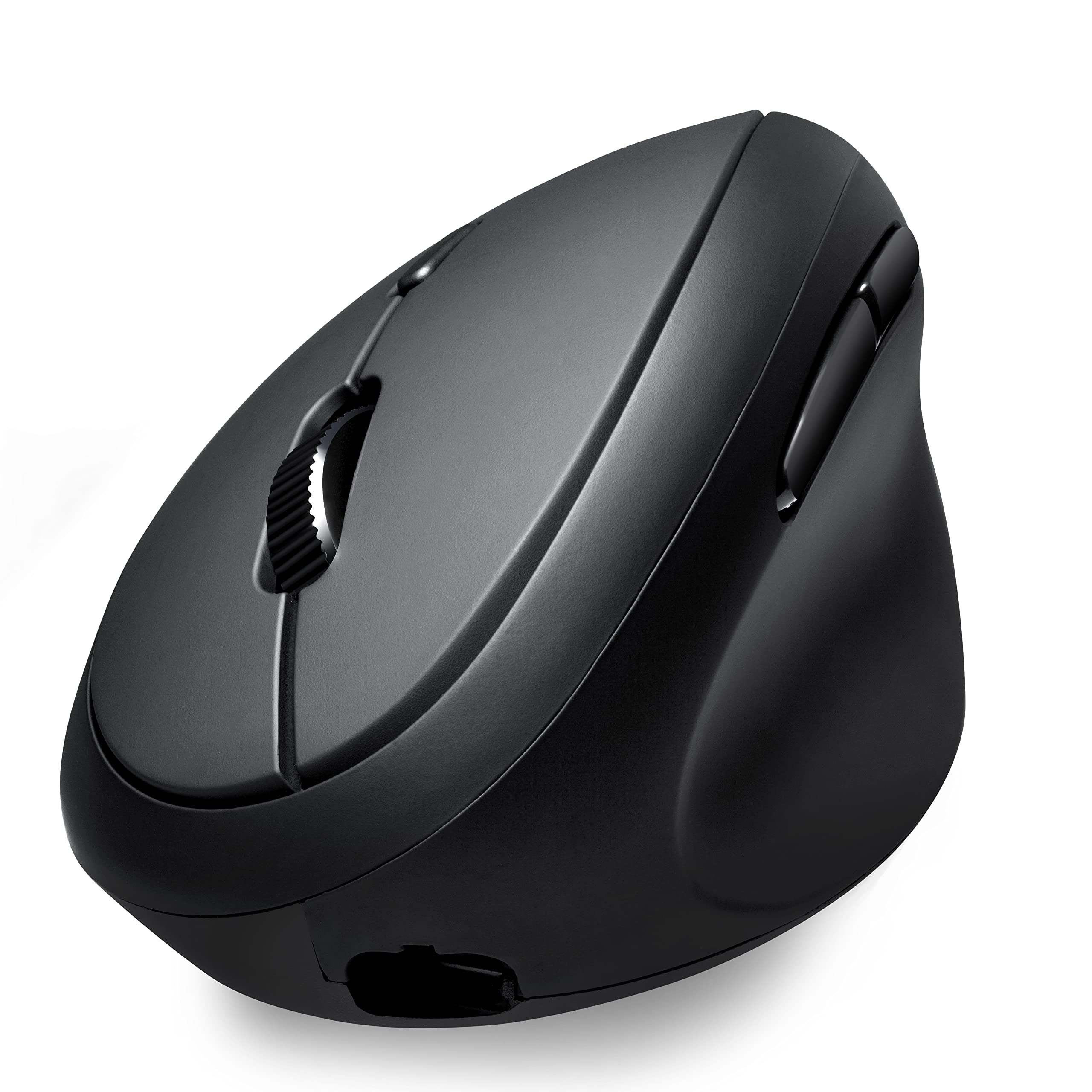 Photo 1 of Perixx PERIMICE-819B Bluetooth Portable Vertical Mouse - Wireless 3-in-1 Multi-Device Spec - Silent-Click - Portable Compact Size - Black - Right Handed