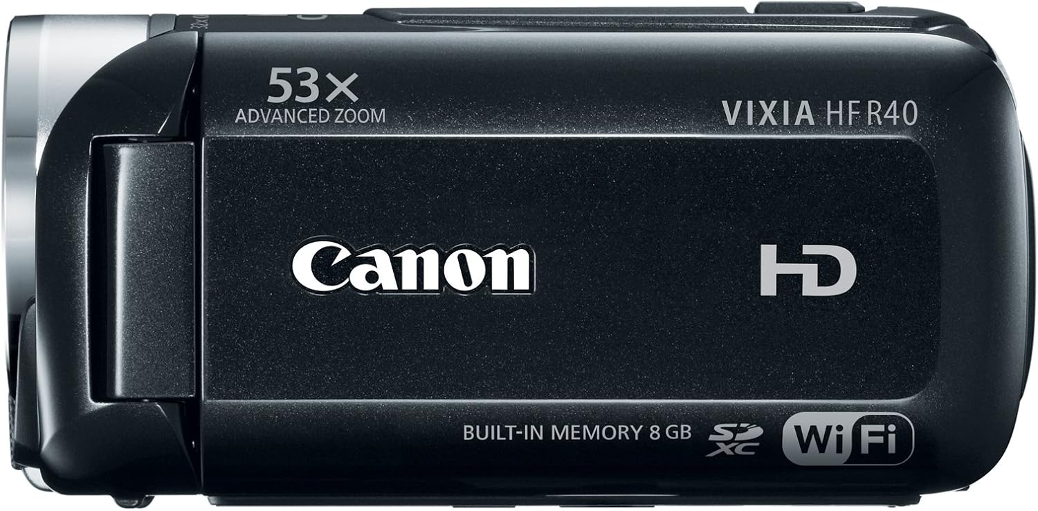 Amazon Com Canon Vixia Hf R40 Hd 53x Camara De Video Con Zoom Optico Estabilizado De Imagen 8 Gb Unidad Interna Ranura Para Tarjeta Sdxc Y Lcd Tactil 3 0 Descontinuado Por El Fabricante