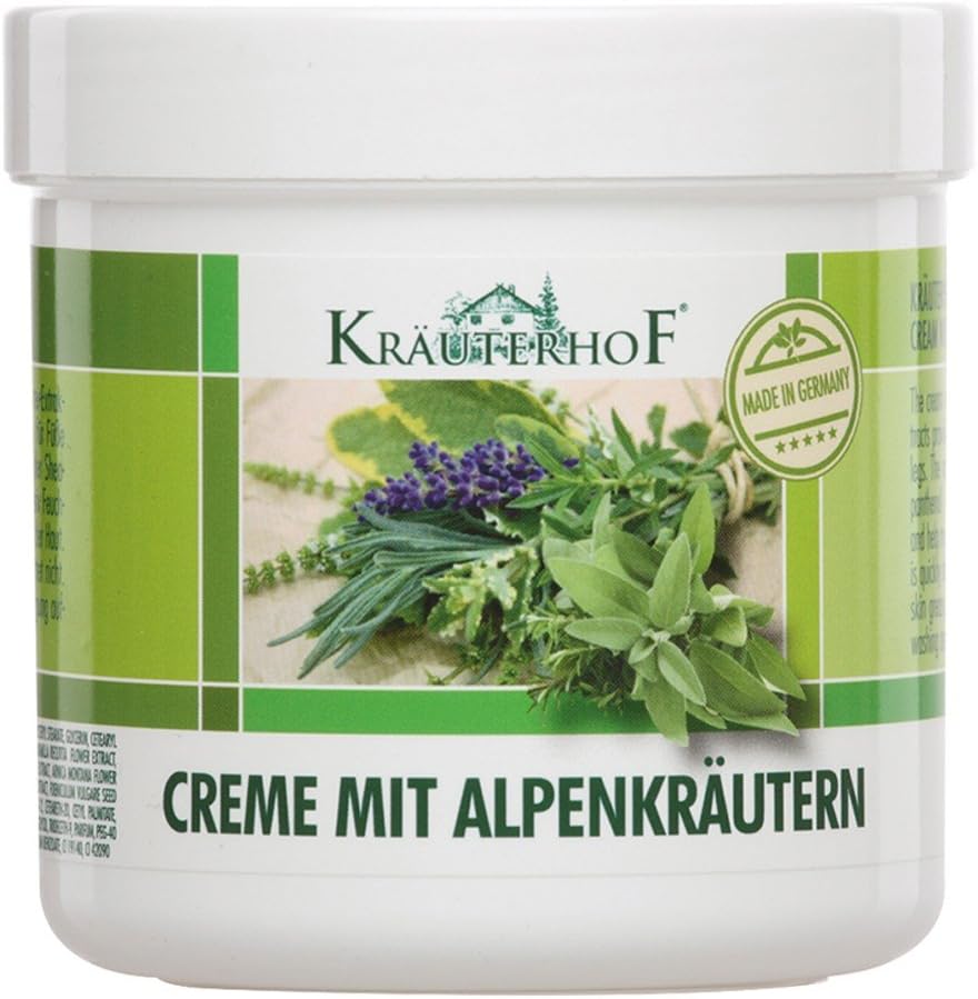Krauterhof Refreshing Foot, Legs and Body Cream with Alpine Herbs - 250 Ml / 8.45 Fl. Oz.