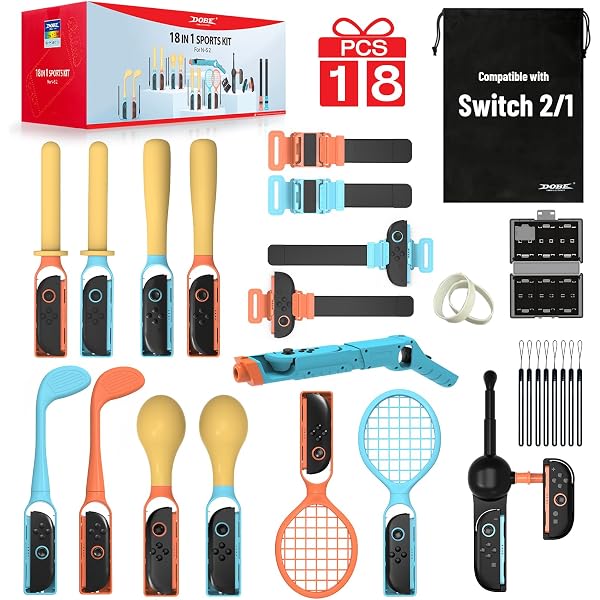Amazon.com: Dobe - 30 in 1 Switch Sports Accessories Bundle for